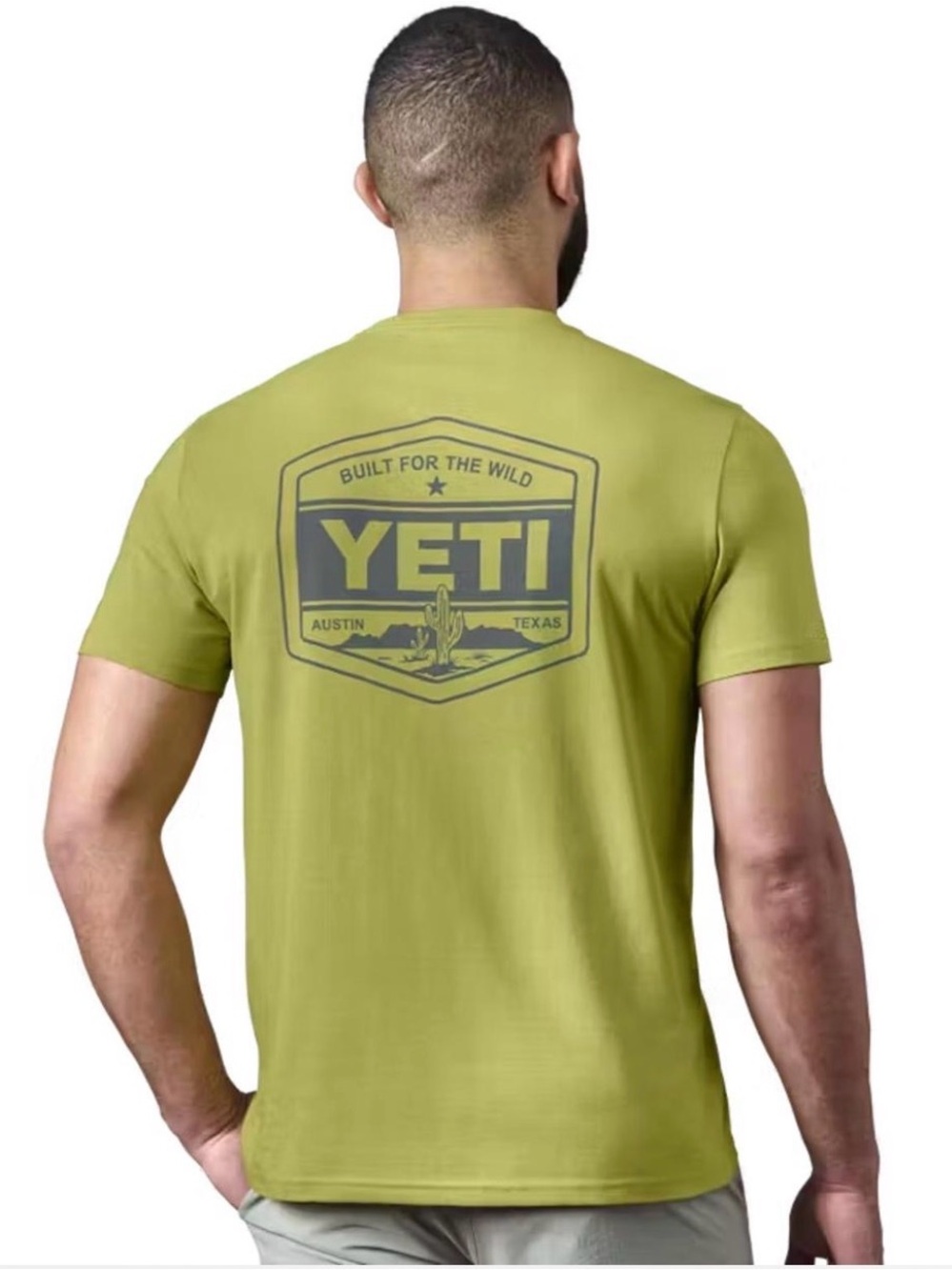 YETI “Built for the Wild” Men’s Short Sleeve Graphic T-Shirt Moss Green Size M